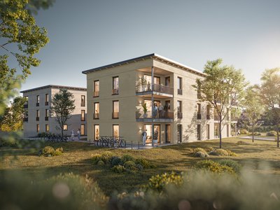 So wird das fertiggestellte Gebäude einmal aussehen