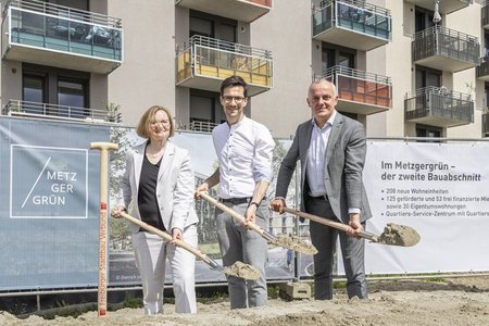 Spatenstich für den zweiten Bauabschnitt im Metzgergrün